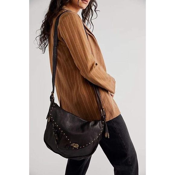 Free People Demi Distressed Messenger Bag - Picture 2 of 11